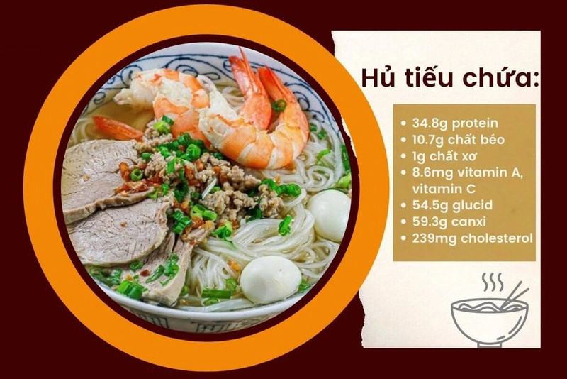 Thành phần dinh dưỡng trong hủ tiếu 