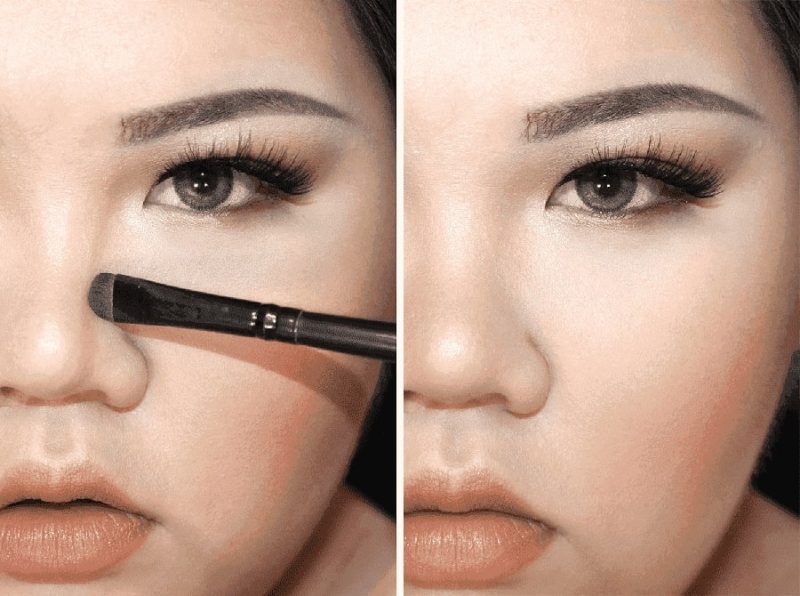 Make up khắc phục mũi tẹt